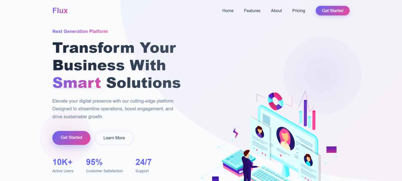 Elevate Your Brand with a Modern Landing Page Template
